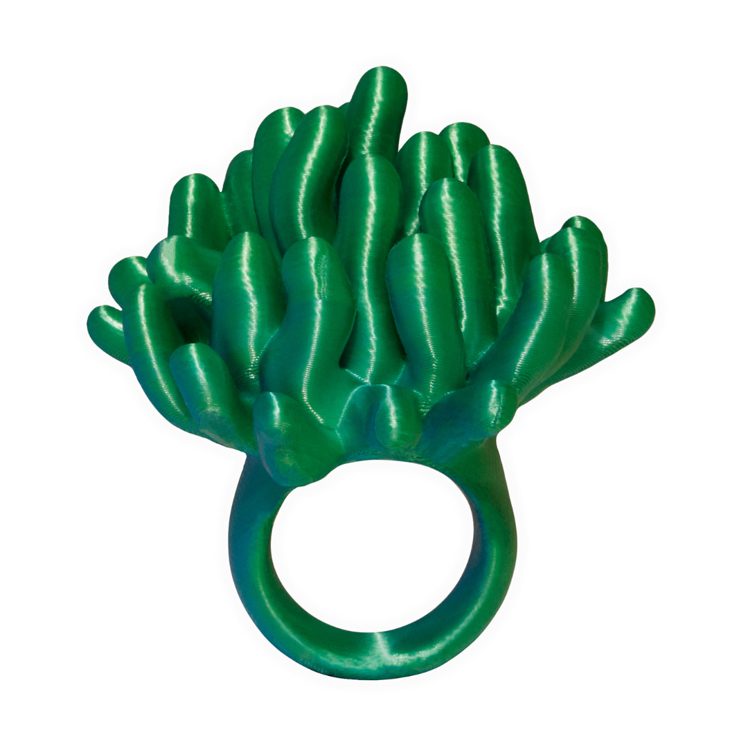 Anemone Ring | Satin Blue/Green