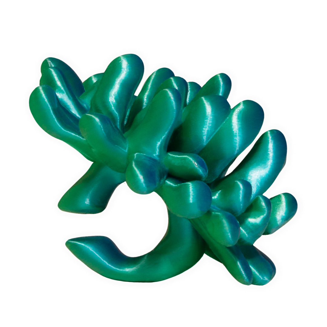Anemone Earcuffs | Satin Blue/Green