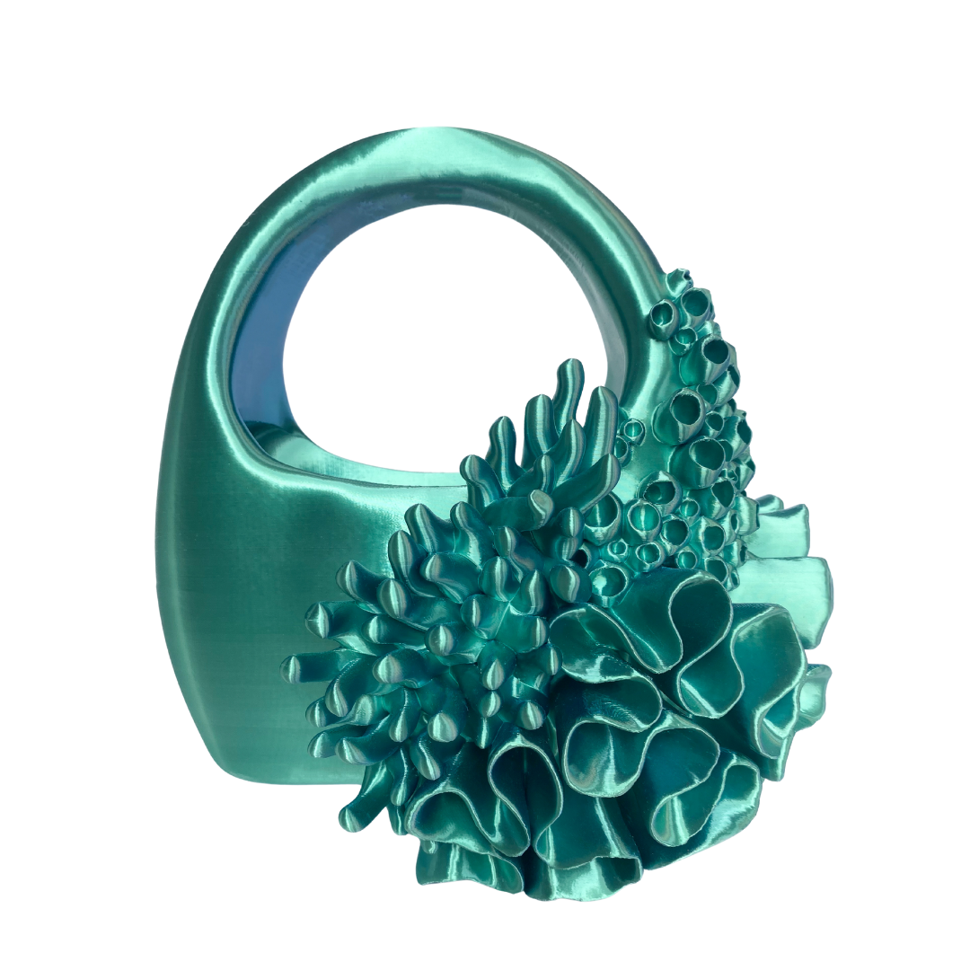 Siren Bag | Satin Blue/Green