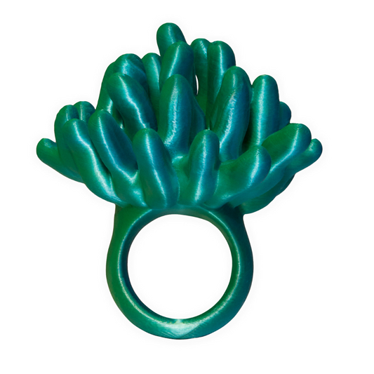 Anemone Ring | Satin Blue/Green
