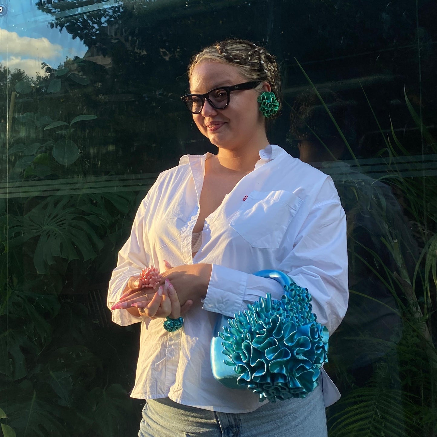 Siren Bag | Satin Blue/Green